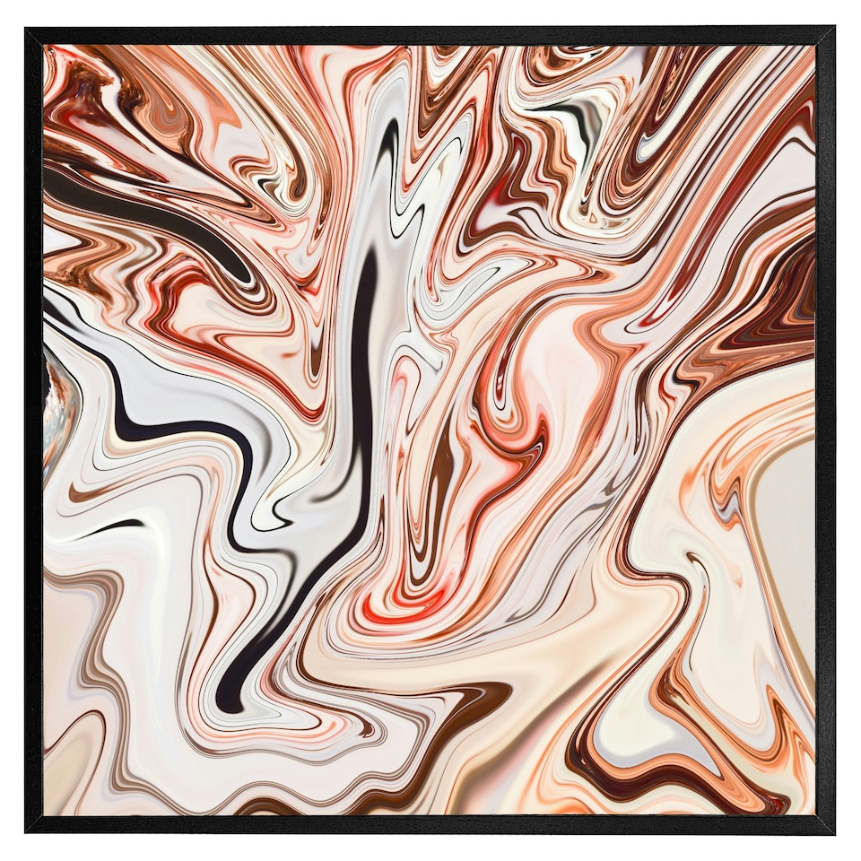 image 1 of Pink rippled marble (Picture Frame) White | S