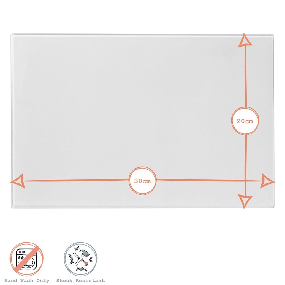 image 1 of Harbour Housewares Glass Placemats - 30 x 20cm - Grey - Pack of 6 | Grey | Grey