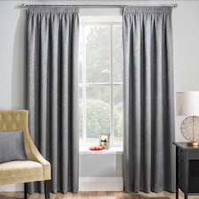 Enhanced Living Matrix Grey Silver 46 x 54 inch (117x137cm) Tape Top Thermal Noise reducing Dim Out Curtains (PAIR) | Grey | Grey | 2
