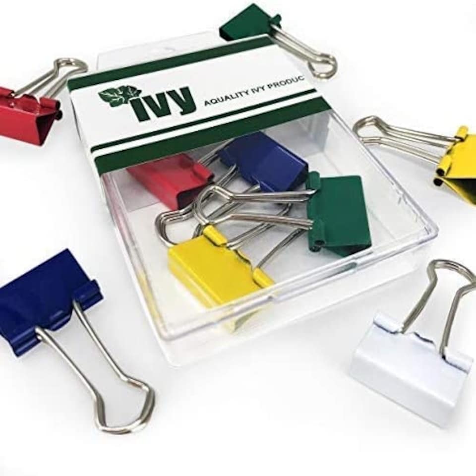 image 1 of Box of 5 19mm Coloured Foldback Clips