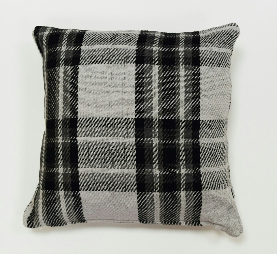 image 1 of Highland Check Cushion Cover with Cusion Pads (45x45 cm) | Cream | 43 x 43 cm | 1