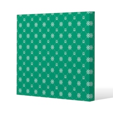 Nautical Elements on Green (Canvas Print) 90 x 90 x 4cm