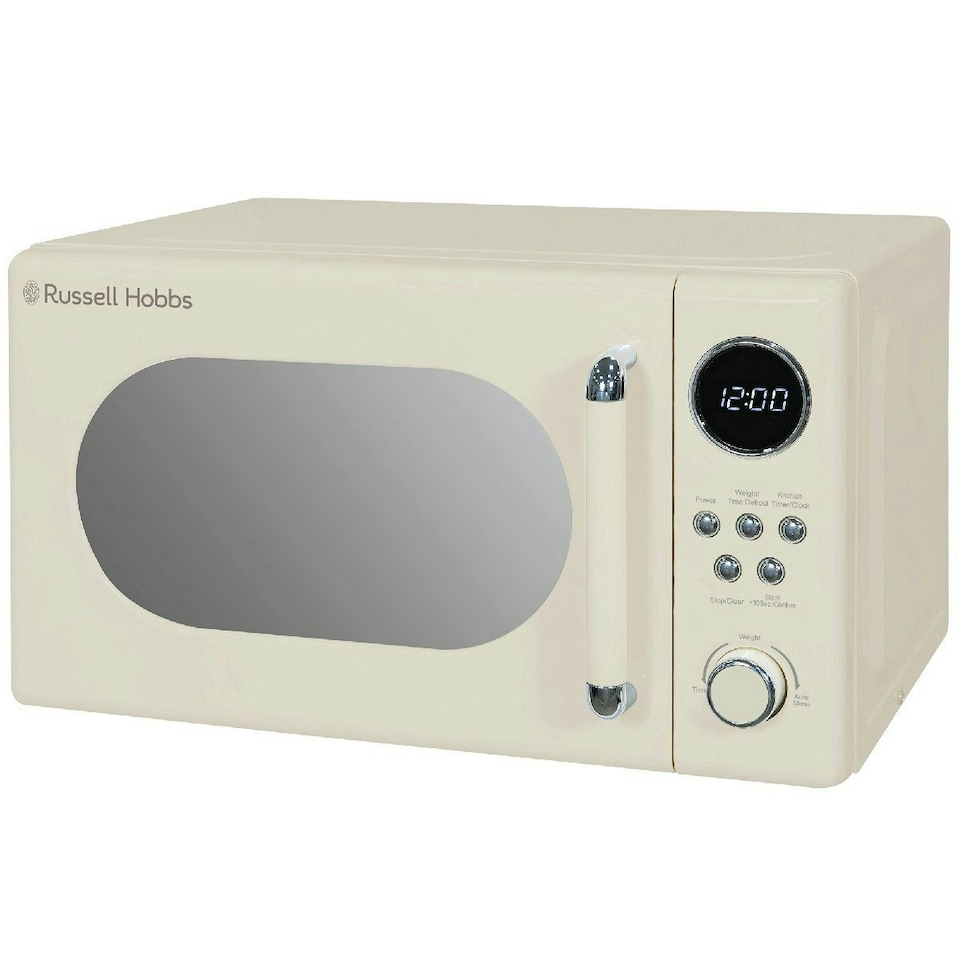 image 1 of Russell Hobbs RHM2044C Retro Microwave 20L Digital Cream with Defrost Function