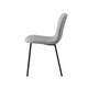 image 4 of Set of 2 Teddy Faux Fur Stitched Design Dining Chairs Light Grey Bella by MCC