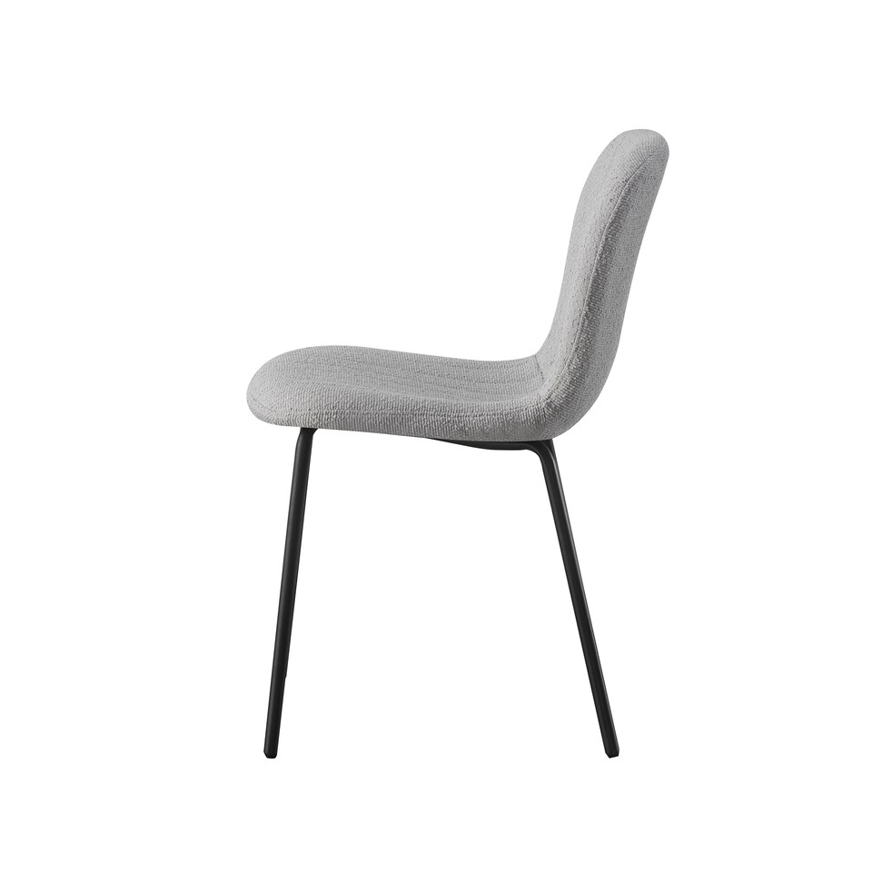 image 1 of Set of 2 Teddy Faux Fur Stitched Design Dining Chairs Light Grey Bella by MCC