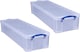 image 4 of Really Useful Plastic Storage Box 22 Litre CLEAR Pack of 2