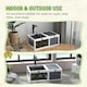 image 8 of PawHut Tortoise House, Wooden Tortoise Table w/ Wooden Lamp Holder - Grey