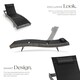 image 3 of Sun Lounger Weatherproof And UV-resistant 6 step Adjustable Backrest Poly Rattan | Grey | mottled grey | 1