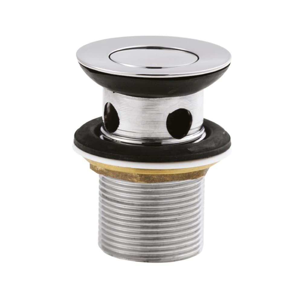 image 1 of Balterley Round Stainless Steel Flip Top Basin Waste