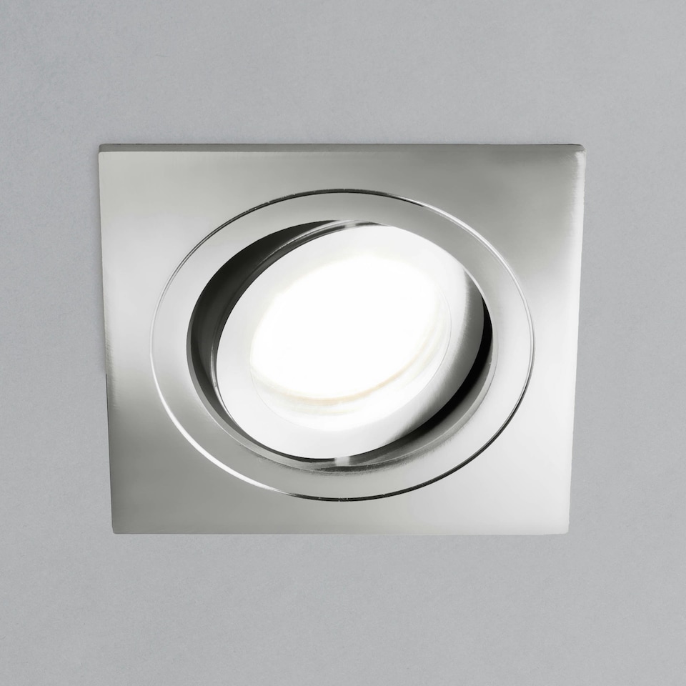 image 1 of BHS Sym Square IP65 Tiltable Downlight | Silver | Chrome | 1