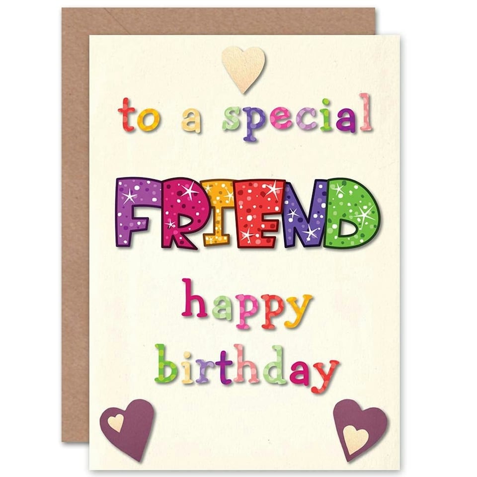 image 1 of Colourful Collage Special Friend Birthday Card