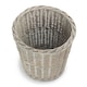 image 2 of Wicker Grey Wash Round Waste Bin | Brown | Grey Wash | One Size