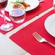 image 6 of Nicola Spring Ribbed Cotton Table Runner - 48 x 183cm - Red | Red | Red