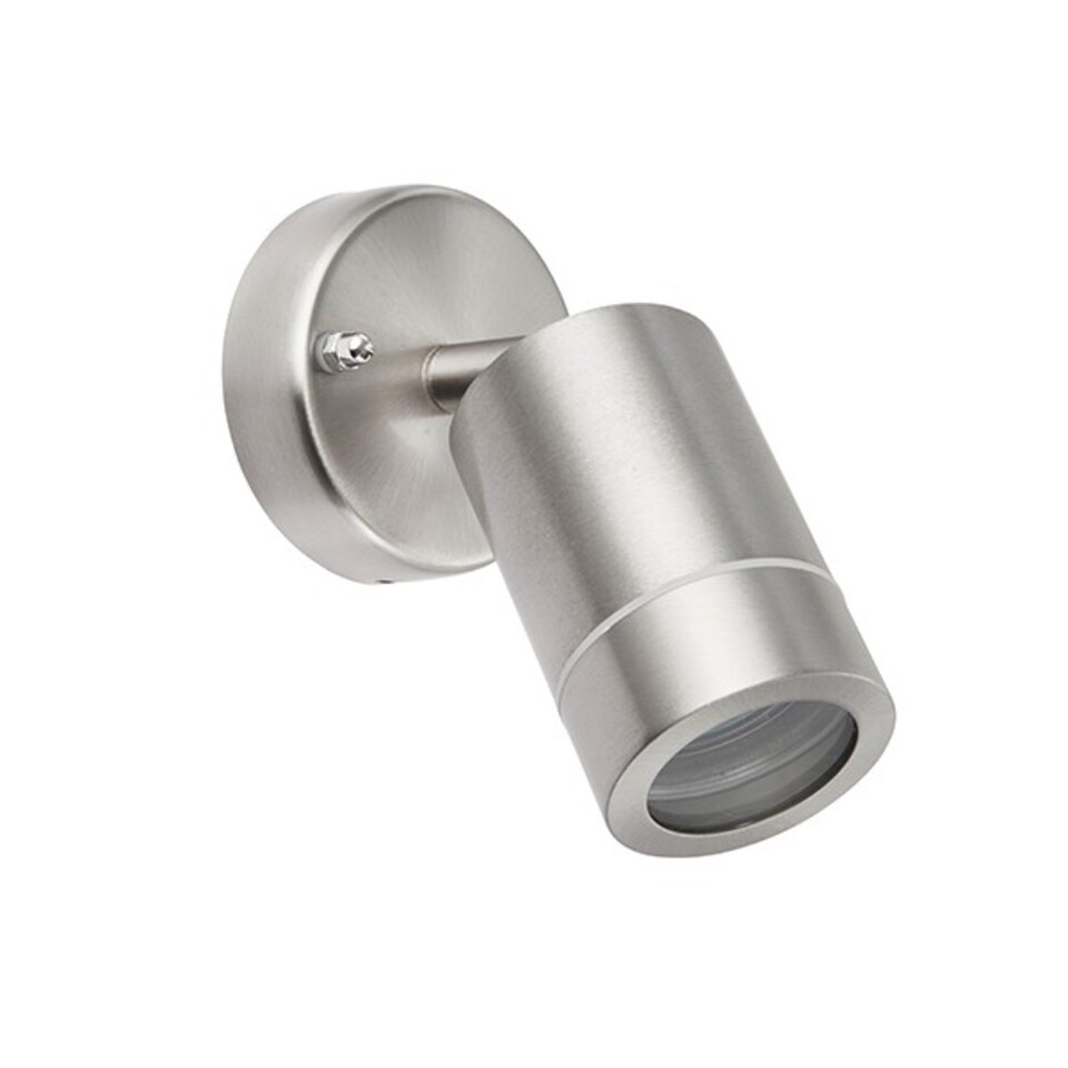 image 1 of Palin Outdoor Spotlight Brushed Stainless Steel, Glass IP44, GU10