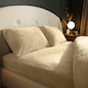 image 1 of Silentnight Teddy Fleece Fitted Sheet, Natural Beige, King, Supersoft Cosy Winter Bedding