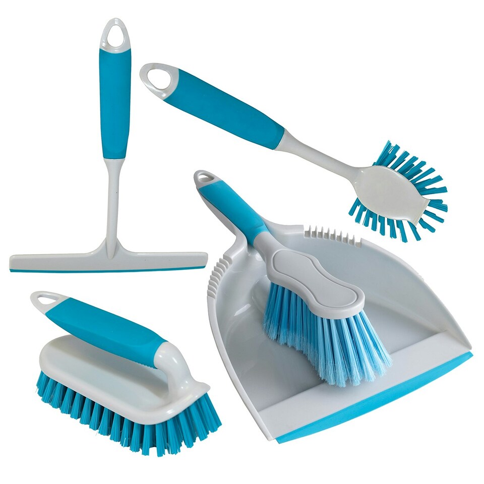 image 1 of Charles Bentley 'Brights' Kitchen Bundle Dustpan & Brush Washing Up Blue