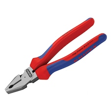 Knipex 02 02 Series High Leverage Combination Pliers, Multi-component Grip - Multi Colour - 180mm