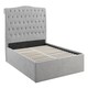 image 6 of 5ft King Size Ottoman gas liftup storage bed frame,fabric upholstered, light grey,buttoned back,curved bed frame,bedstead