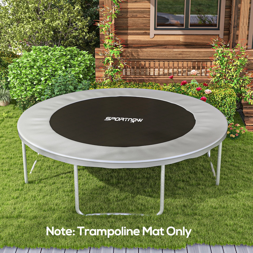image 1 of SPORTNOW Trampoline Mat with 72 V-Hooks, for 12ft Trampoline, Green