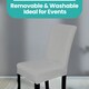 image 9 of Velvet Dining Chair Covers, Spandex High-Back Chair Slipcovers - 220GSM
