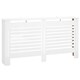image 1 of HOMCOM Radiator Cover, Modern MDF White Painted Cabinet with Horizontal Slats for Living Room, Bedroom, 172L x 19W x 81H cm