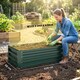 image 7 of Outsunny Set of 2 Raised Garden Bed Galvanised Planter Box, Green