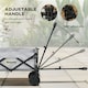 image 4 of Outsunny Folding Outdoor Storage Trolley Cart Bag Telescopic Handle Brakes Grey