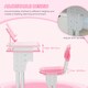 image 5 of HOMCOM Kids Desk and Chair Set Adjustable Height Study Table Set w/ Drawer 