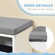 image 6 of HOMCOM  2 Tier Bookcase w/ Removable Cushions Storage Cabinet for Living Room