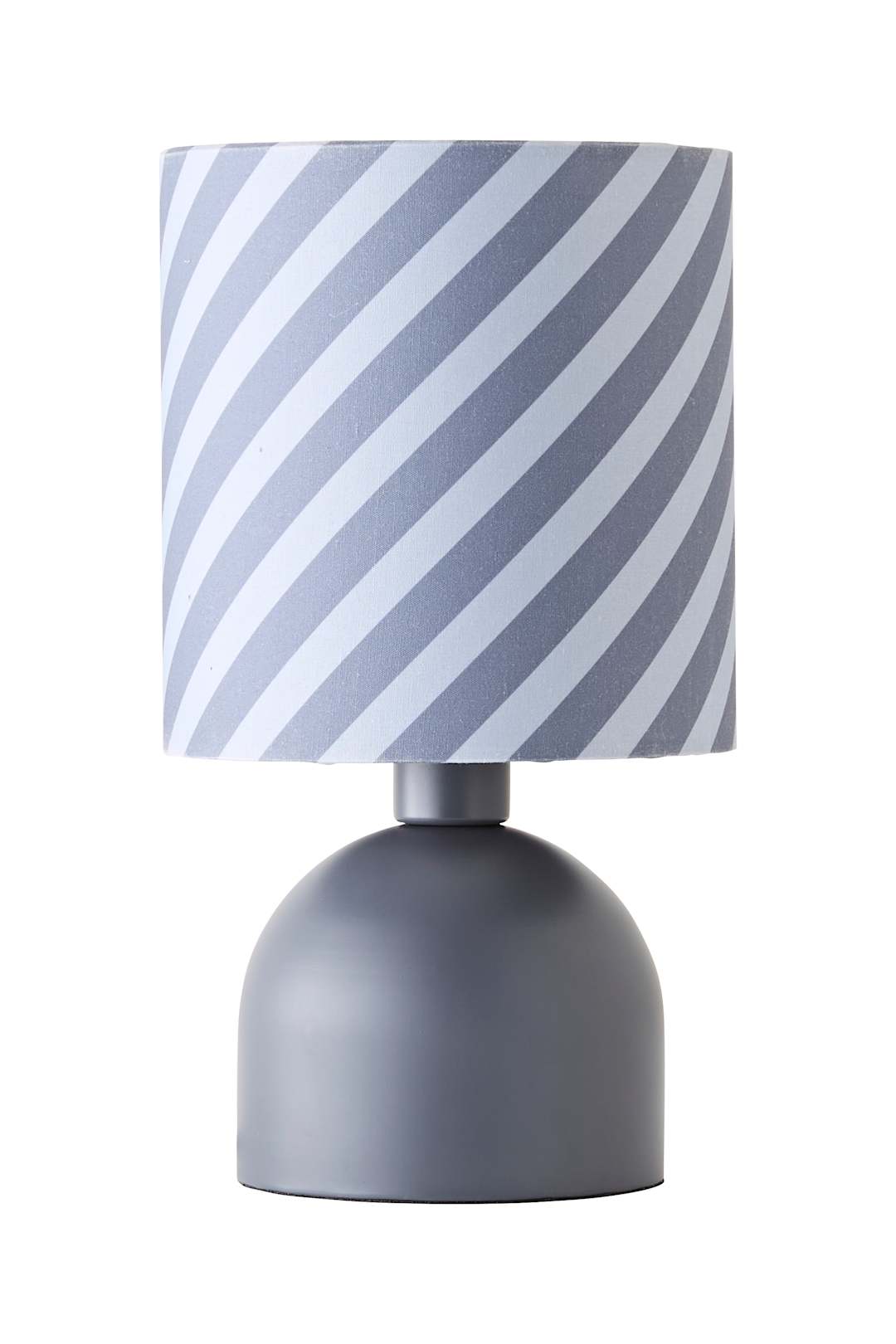 ValueLights Miley Grey Twist Print Fabric Compact Grey Table Lamp
