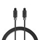 image 1 of Nedis 1m Digital Audio Optical TosLink SPDif Cable, Optical Male to Optical Male - Anthracite