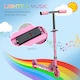 image 8 of HOMCOM Kids Scooter 2 Wheels W/ Lights Music Adjustable Height Foldable - Pink