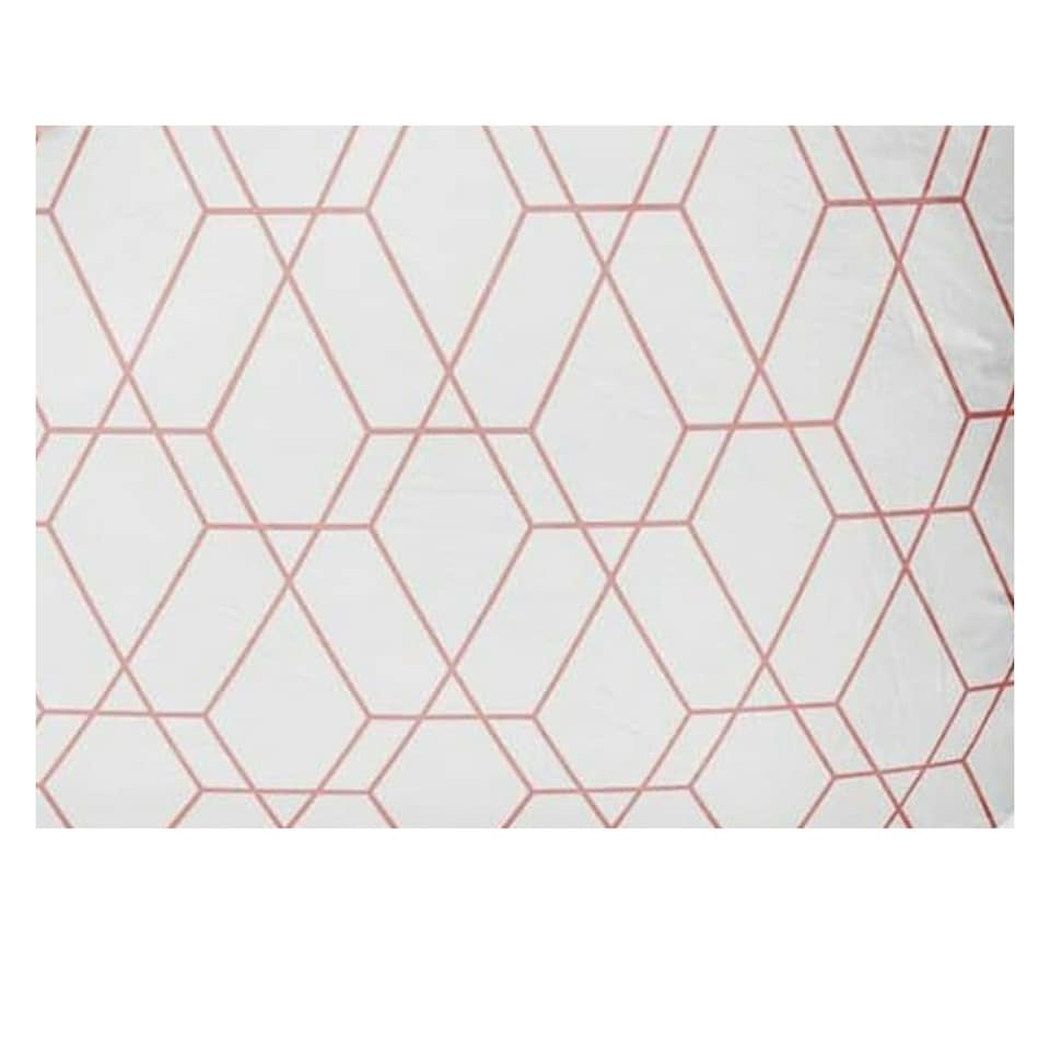 image 1 of Bedding & Beyond Metro Geometric Lined Curtains (Pack of 2) - Blush Pink/White - 54in x 66in Pink