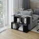 image 7 of 2-Tier Wooden Irregular Storage Unit - 80 cm Brown | Oak