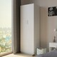 image 5 of White 2-Door 2-Drawer Wardrobe. Pink | Accent Colour: Pink