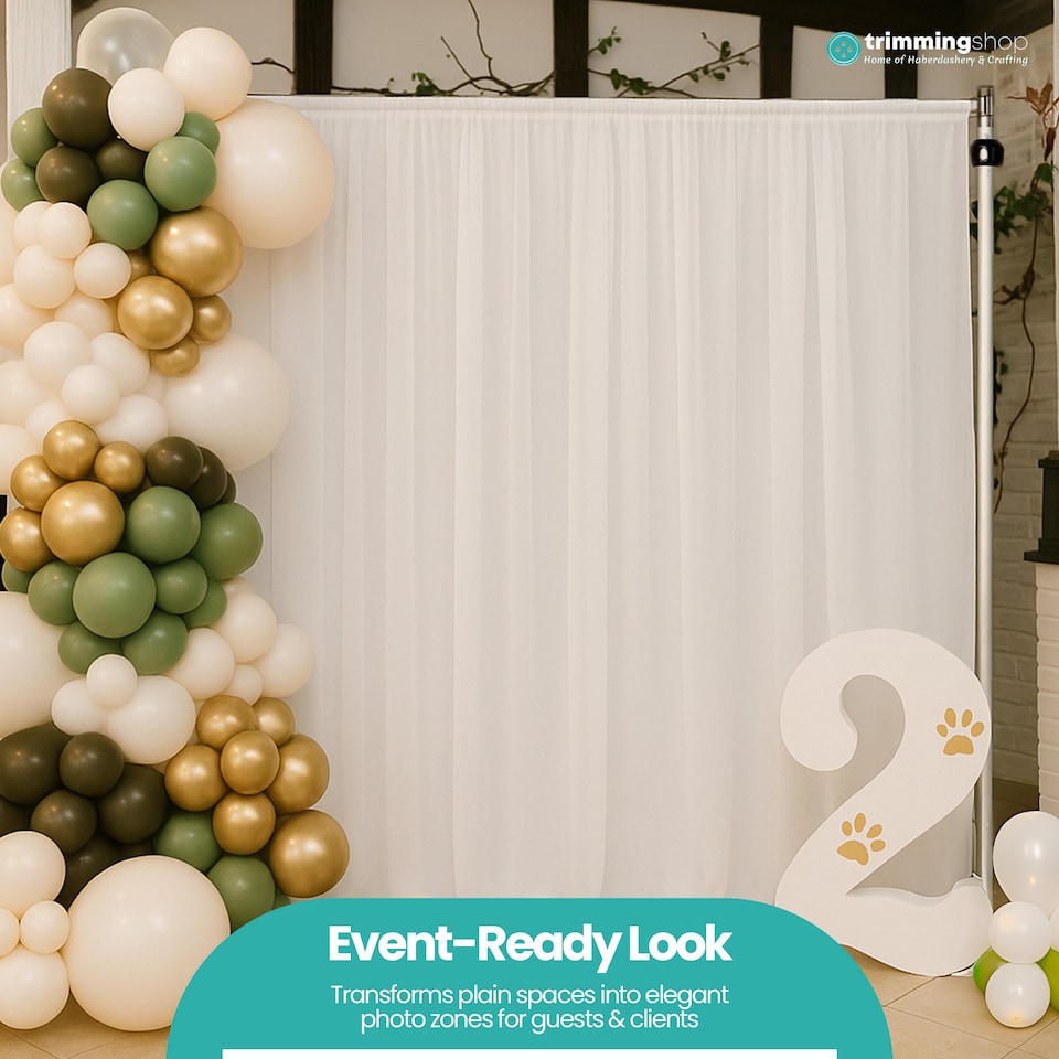 image 1 of Portable Pipe & Drape Frame, Backdrop Stand Set for Weddings - 3m x 9m