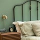 image 3 of ValueLights Benton Antique Brass Plug In Wall Light & Bulb Gold