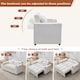 image 3 of FENCHILIN 2 Seater Pull Out Sofa Bed Loveseat Recliner with Hidden Table, Cup Holders, USB & Type-C Beige