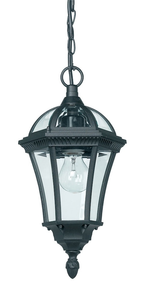 Black Exterior Hanging Porch Lantern Pendant Light | Multi