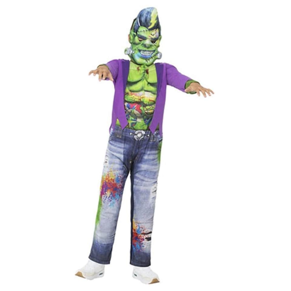 image 1 of Graffiti Frankenstein Boys Fancy Dress Costume Kids Medium - Age 7-9