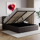 image 2 of Vida Designs Lisbon 5ft King Size Ottoman Bed Storage Faux Leather, Brown, 150 x 200cm
