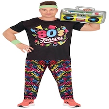 Fancy Dress Adult Rainbow 80S Lover - M