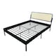 image 6 of Cheshunt Black Metal Rattan Headboard Bed Frame (King) | Black | Black | King
