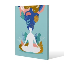 mindfulness, meditation and yoga (Canvas Print) 114 x 77 x 4cm