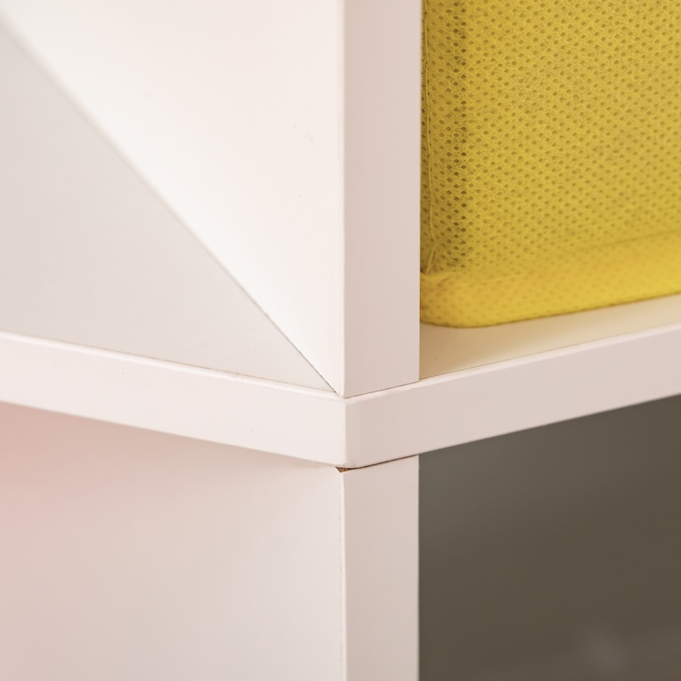 image 1 of HOMCOM Kids Bookcase, 3 Tier Toy Organiser Storage Unit BookShelf with 3 Non-woven Fabric Drawers, Anti-tip Device, for Bedroom, Children's Room, Playroom, White | White