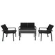 image 1 of Rattan Patio Furniture Set - Black