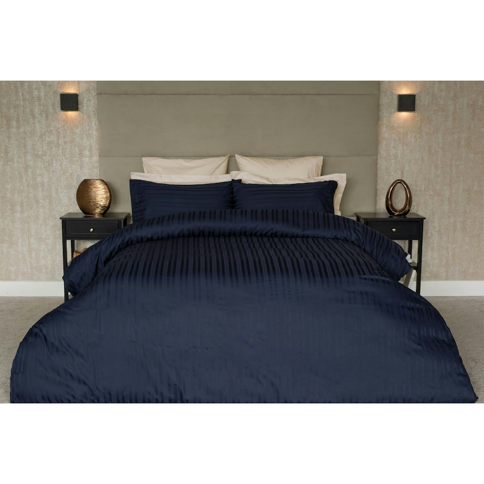 image 1 of Belledorm Hotel Tribeca Duvet Cover Set - Navy - Double Blue | Double