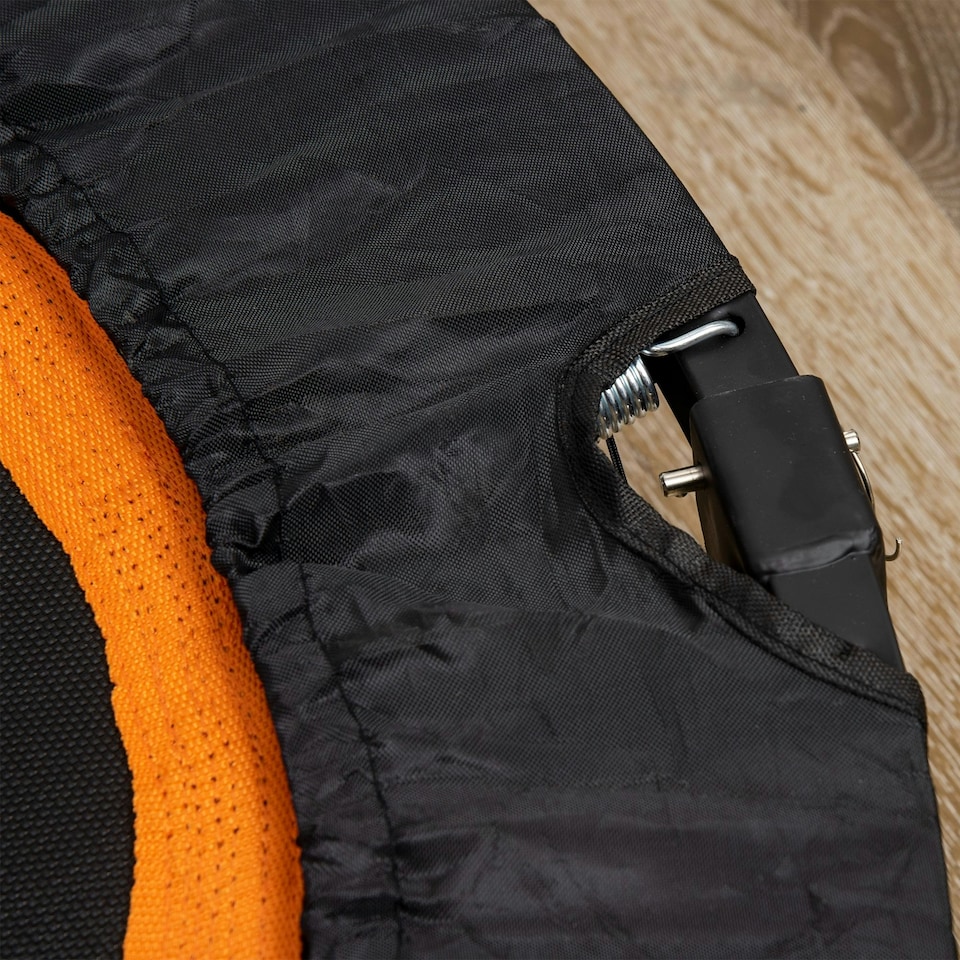 image 1 of HOMCOM 40" Foldable Mini Fitness Trampoline w/ Foam Handle, Orange