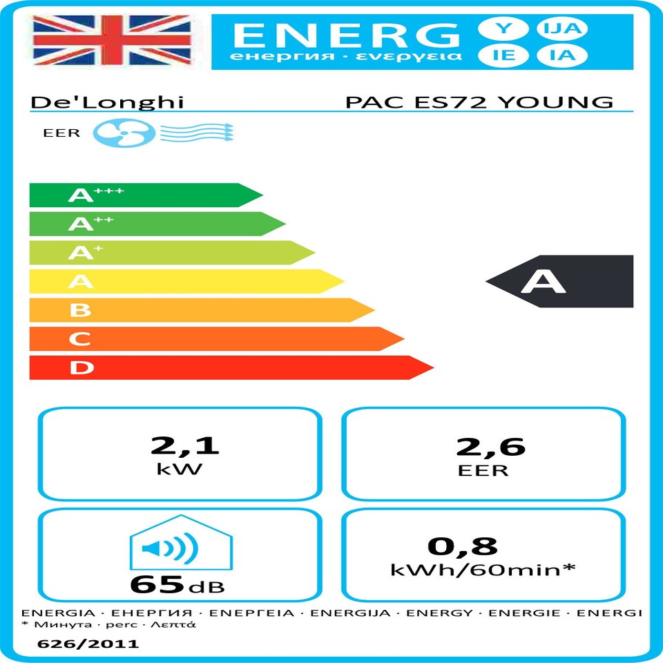 image 1 of De'Longhi Pinguino Compact Young Portable Air Conditioner ES72YOUNG