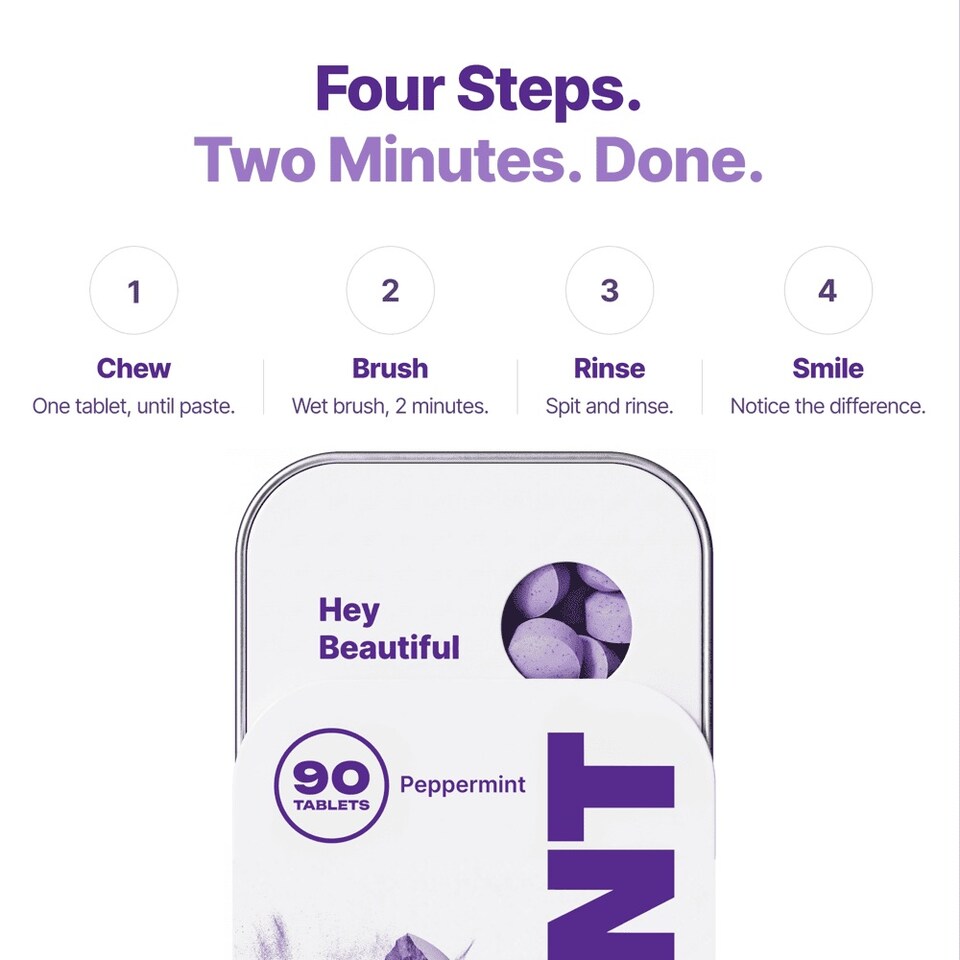 image 1 of DR.DENT Purple Toothpaste Tablets | Hydroxyapatite + PAP